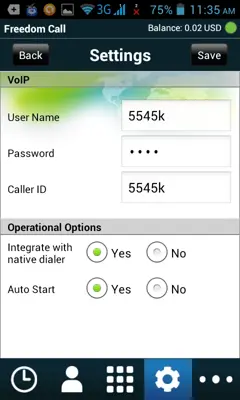 Freedom Call android App screenshot 2